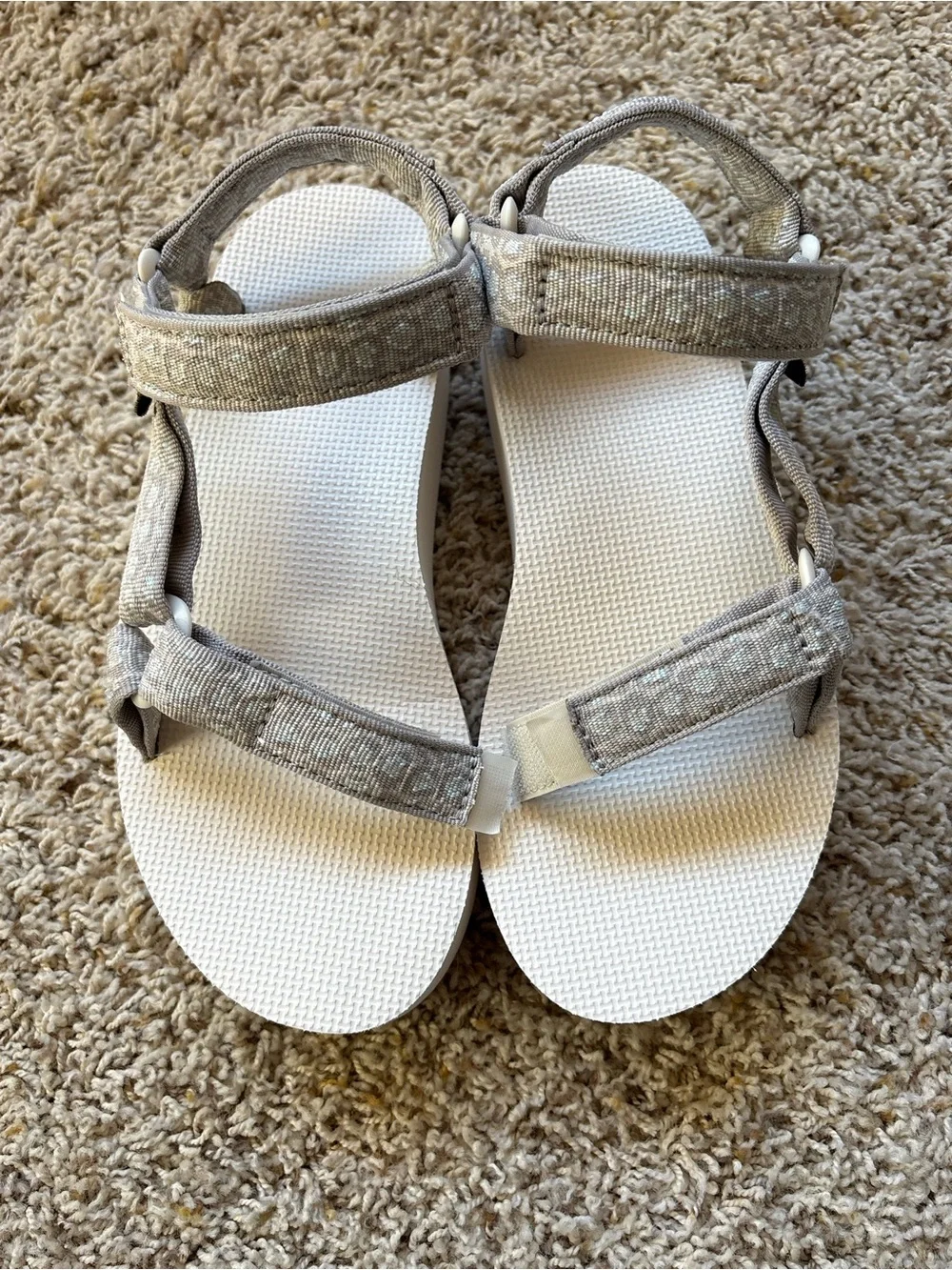 Teva White Platform Universal Sport Sandals White/Gray/Seafoam Leopard Print
